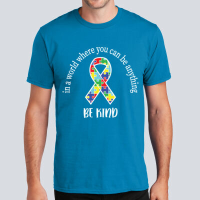 Adult T-Shirt - Autism Awareness - Be Kind Ribbon  Thumbnail
