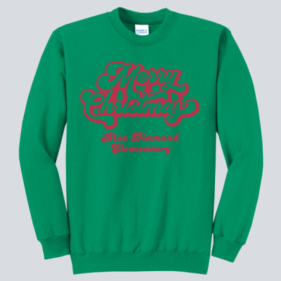 Adult Crewneck - Winter - Merry Christmas Red Thumbnail